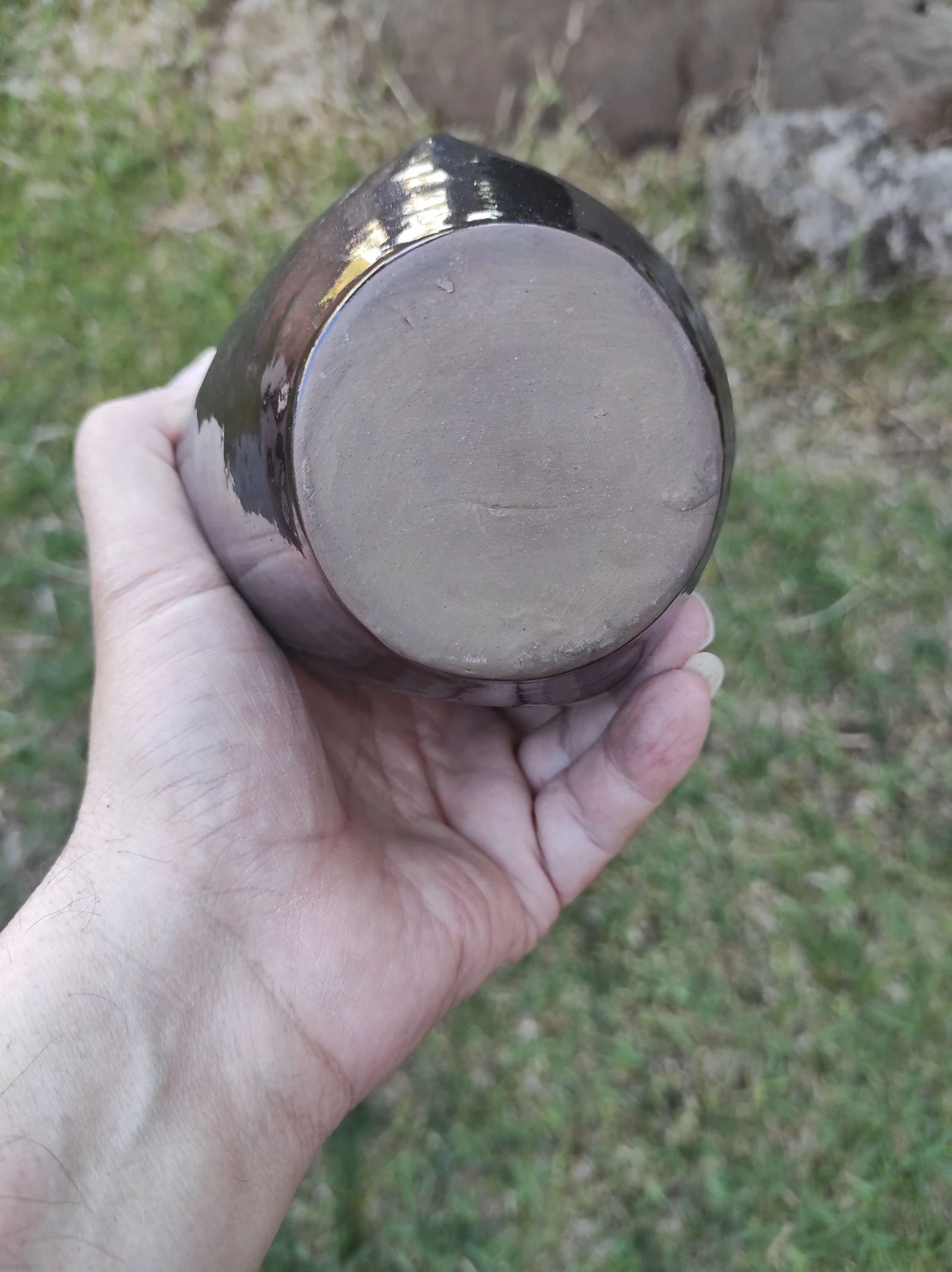 Copper ceramic flower vase violetero – photo 8